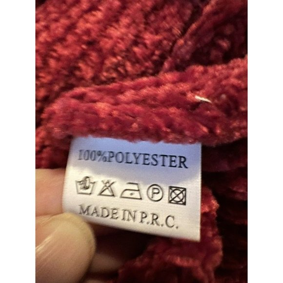 Sweaters for Women V Neck Long Sleeve Pullover Knit Top With 3 Buttons Red - Picture 7 of 8